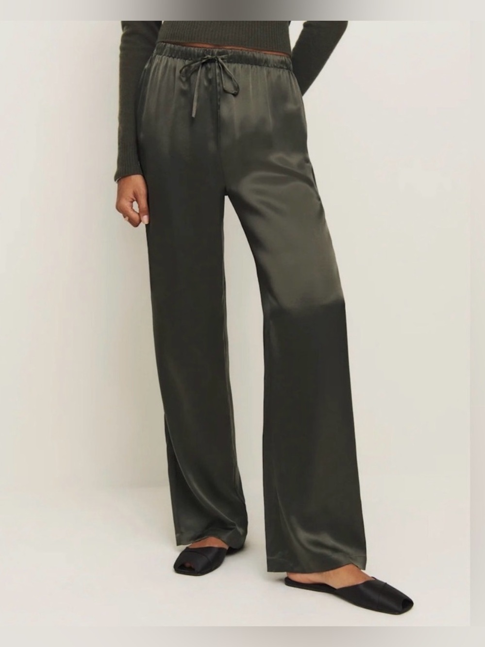 REFORMATION Olina Silk Pants